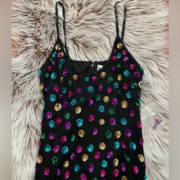 NWOT Mark & John by Gopal Vintage Sequin Silk Dress - Picture 3 of 7